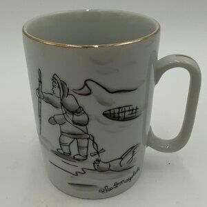 Signed ROBERT MAYOKOK Mug Coffee Cup Inuit Alaskan Eskimo Hunter